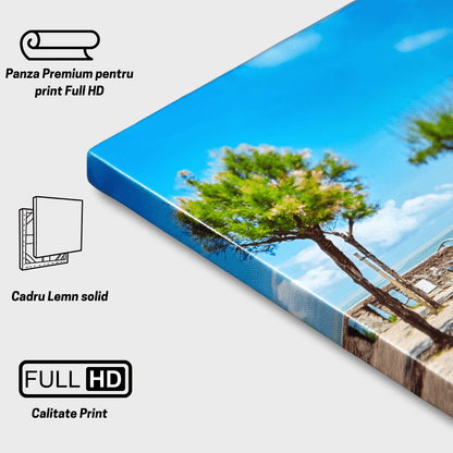 Tablou Canvas zambet cald al unui bebelus adormit | The Print Studio