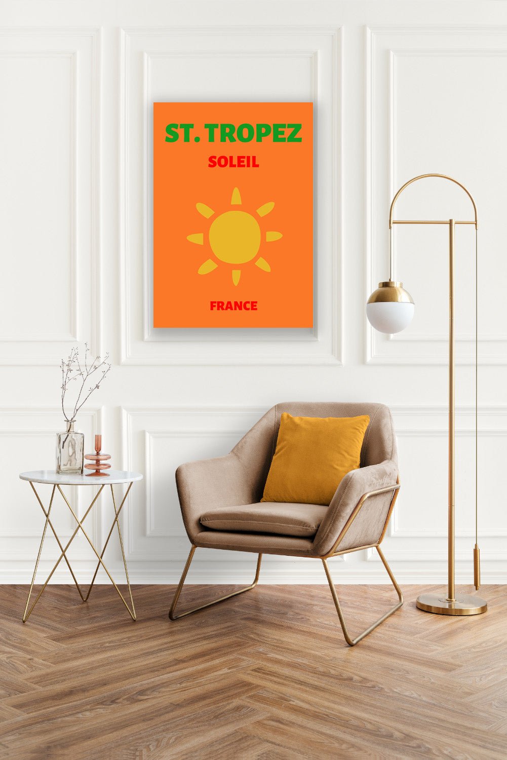 Tablou Canvas soare zambitor St. Tropez bucurie minimalist | The Print Studio