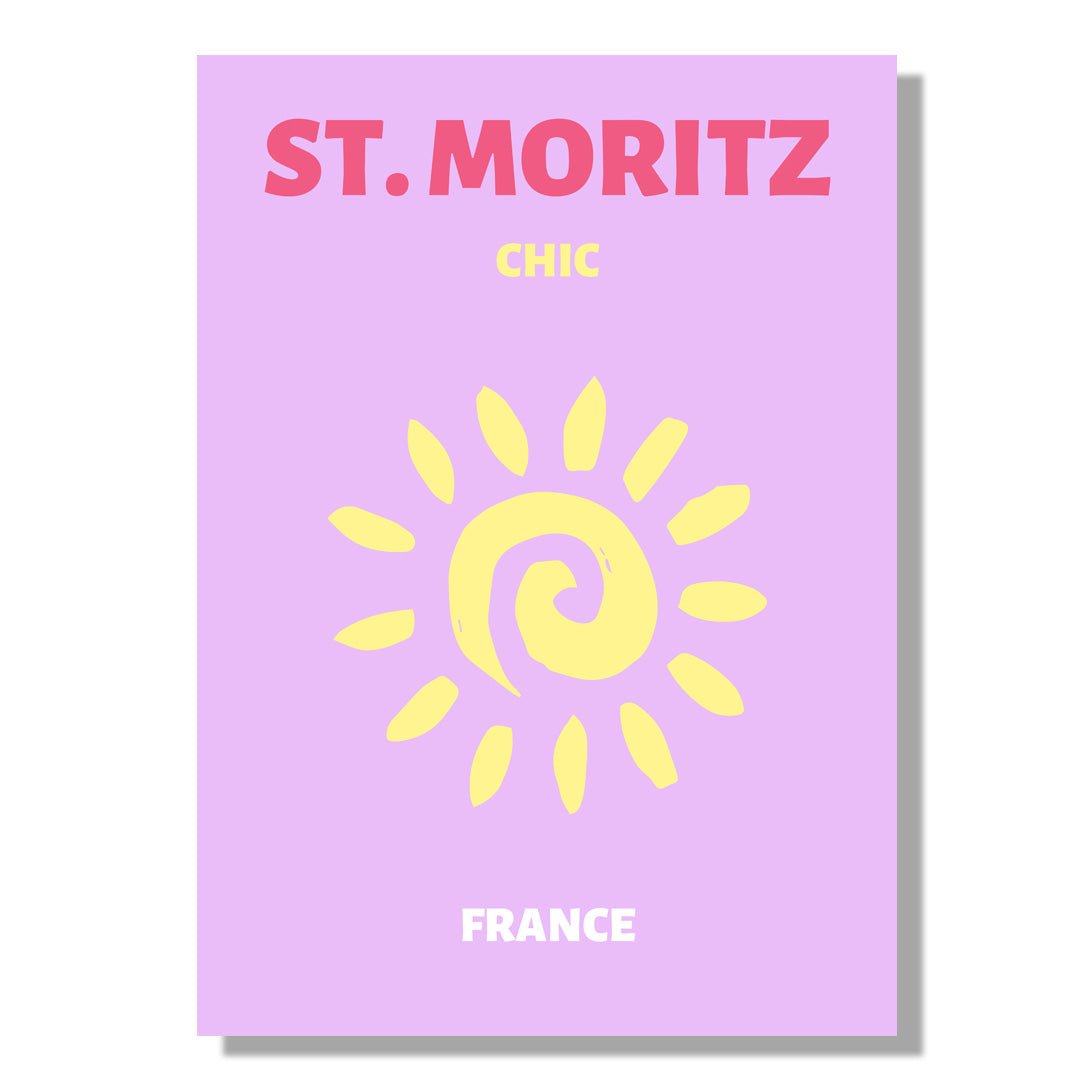 Tablou Canvas lumina stralucitoare peste St. Moritz stil modern | The Print Studio