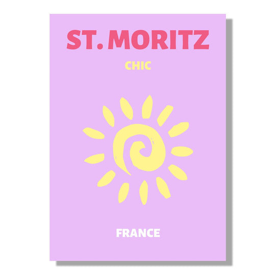 Tablou Canvas lumina stralucitoare peste St. Moritz stil modern | The Print Studio