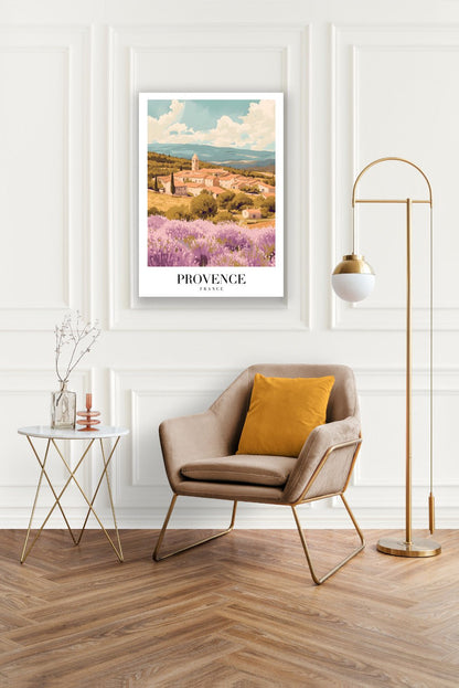 Tablou Canvas Print oras Provence lavanda dealuri, stil pictural