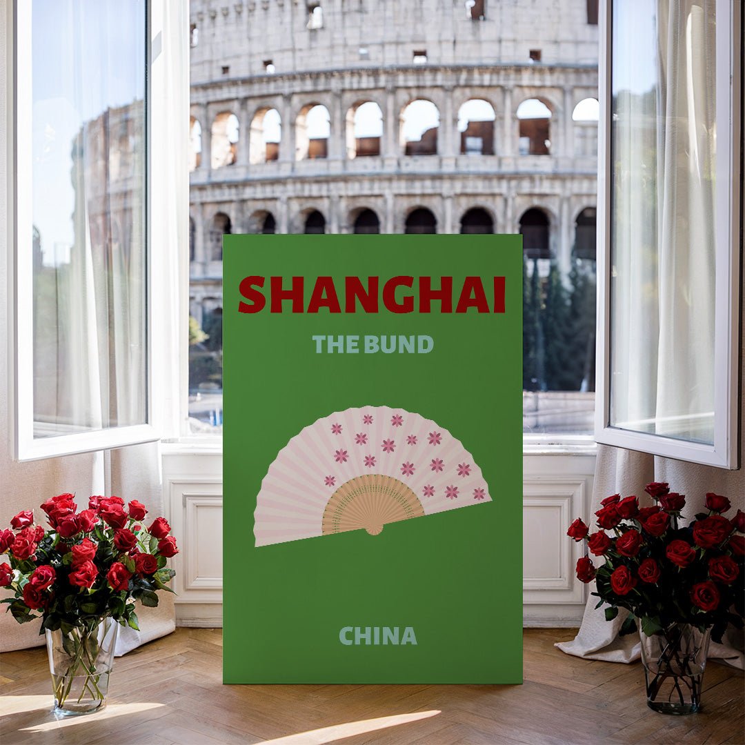 Tablou Canvas ventilator Shanghai verde minimalist si elegant | The Print Studio