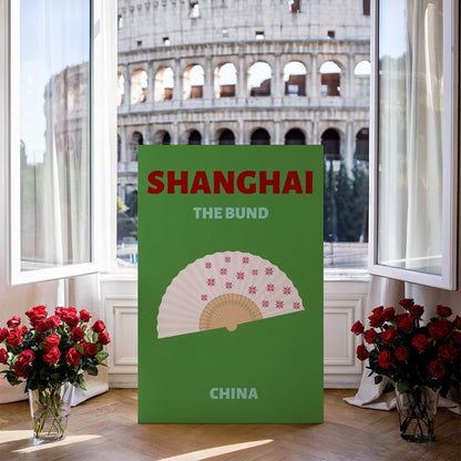 Tablou Canvas ventilator Shanghai verde minimalist si elegant | The Print Studio
