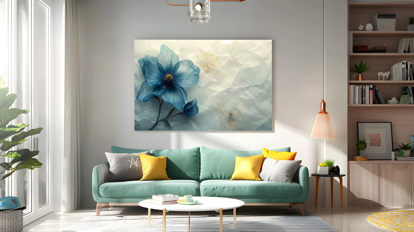 Tablou Canvas floare albastra textura delicata fundal abstract | The Print Studio