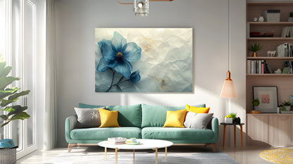 Tablou Canvas floare albastra textura delicata fundal abstract | The Print Studio