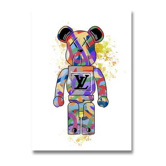 Tablou Bearbrick Colorat - Stil Urban și Luxury