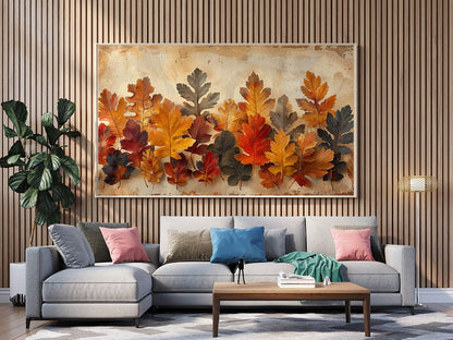 Tablou Canvas frunze de toamna in culori calde si vibrante | The Print Studio