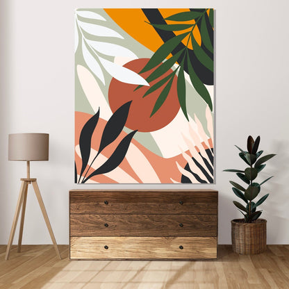 Tablou Canvas Minimalist Frunziș de Toamnă Abstracție