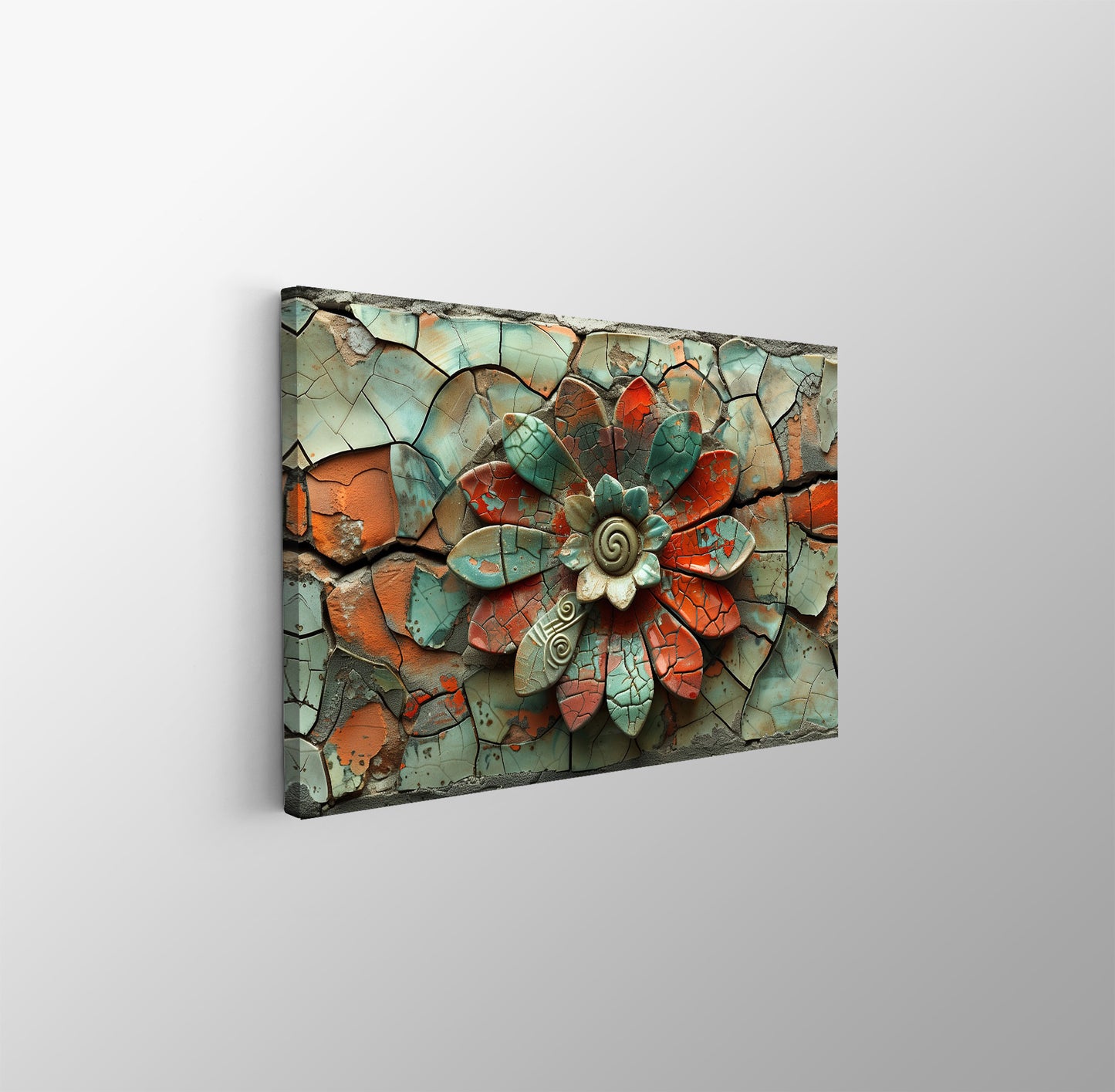 Tablou Canvas floare ceramica colorata textura jucausa | The Print Studio