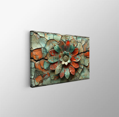 Tablou Canvas floare ceramica colorata textura jucausa | The Print Studio