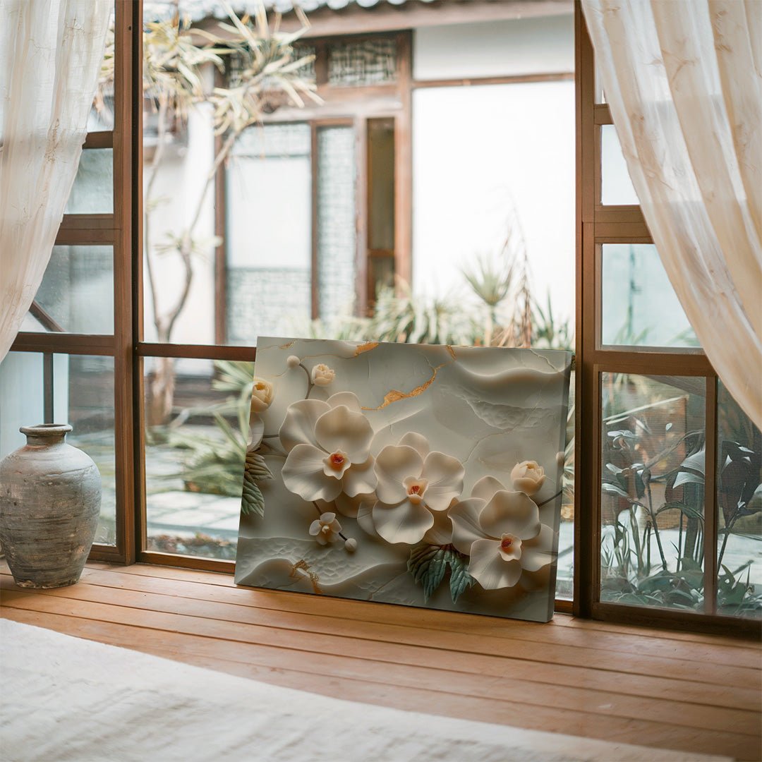 Tablou Canvas flori de orhidee delicate realistice | The Print Studio