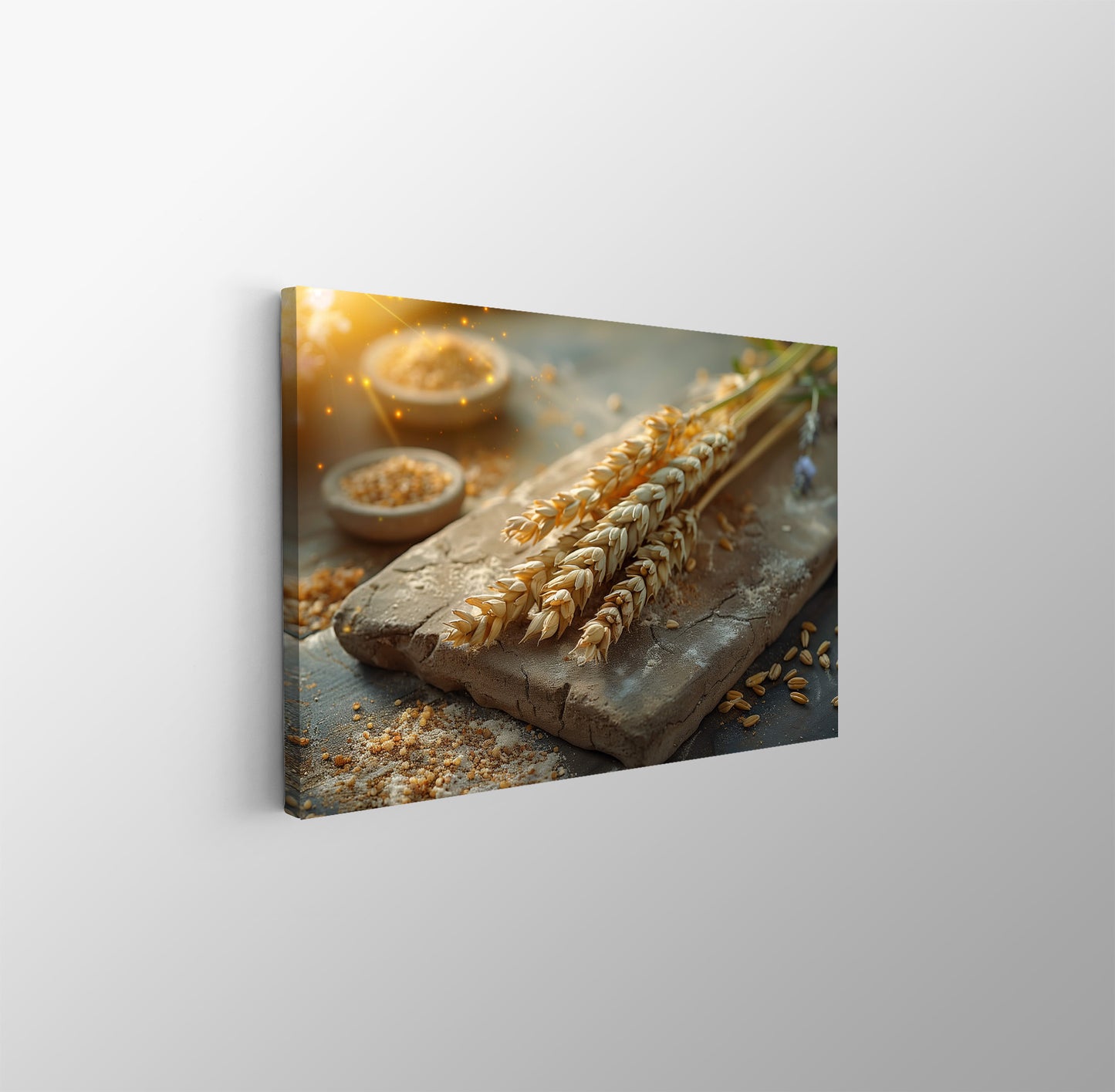 Tablou Canvas spice de grau sub lumina calda si paine rustica | The Print Studio