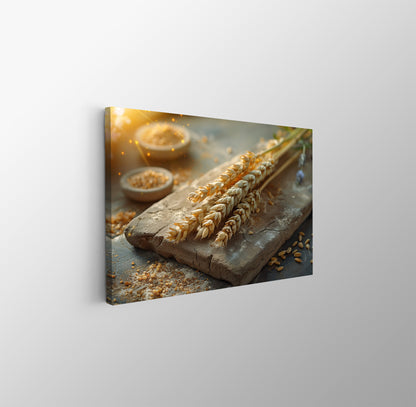 Tablou Canvas spice de grau sub lumina calda si paine rustica | The Print Studio