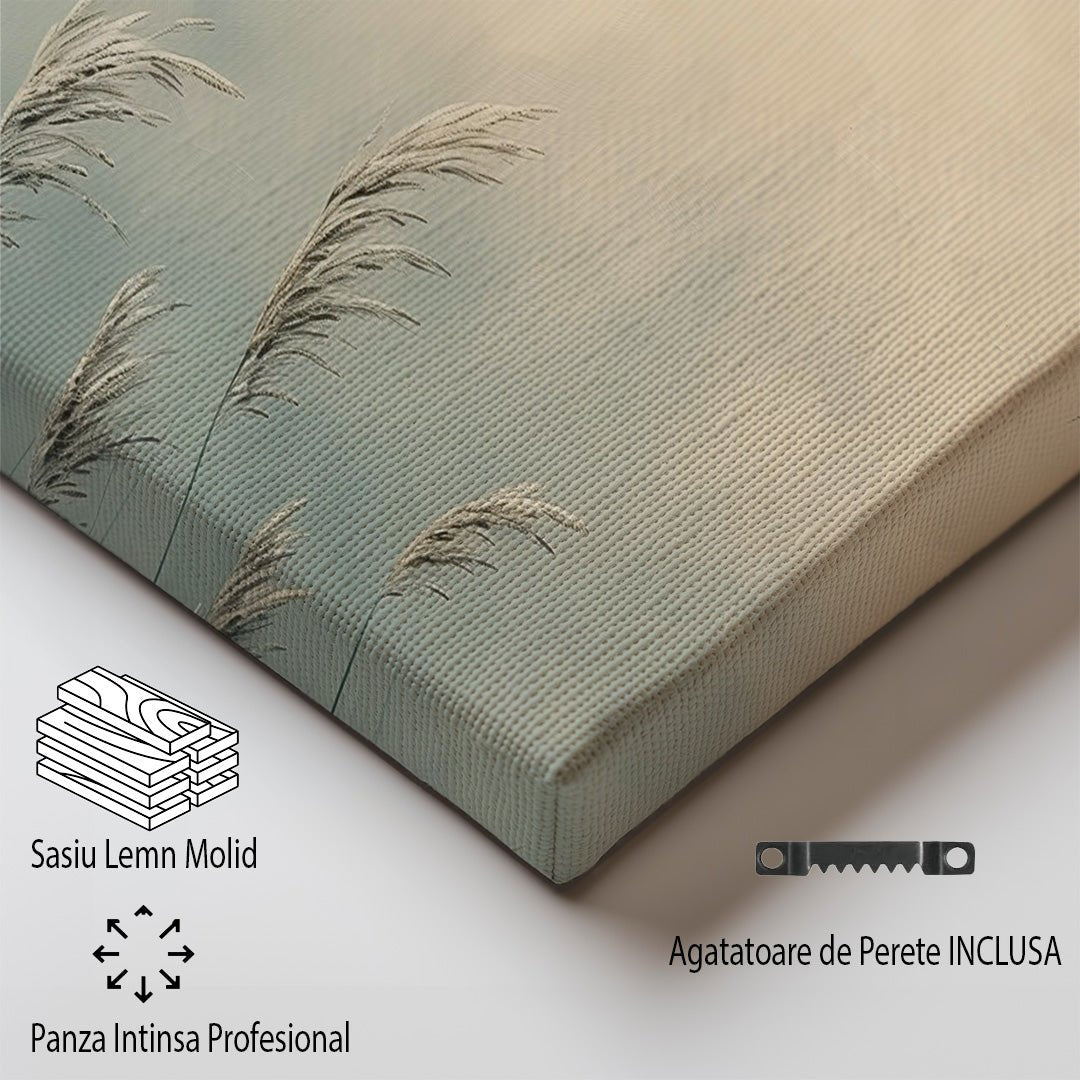 Tablou Canvas iarba leganata sub cerul de apus | The Print Studio