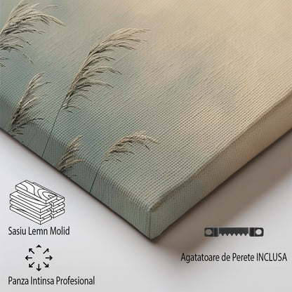 Tablou Canvas iarba leganata sub cerul de apus | The Print Studio