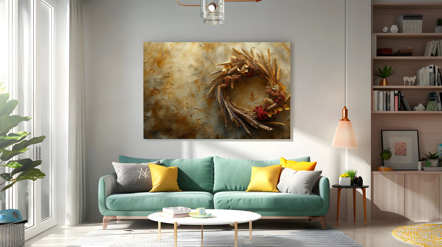 Tablou Canvas coronita toamnei in tonuri rustice si delicate | The Print Studio