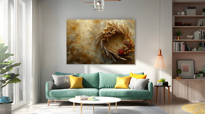 Tablou Canvas coronita toamnei in tonuri rustice si delicate | The Print Studio