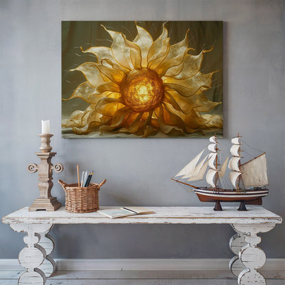 Tablou Canvas floare luminoasa in stil abstract | The Print Studio