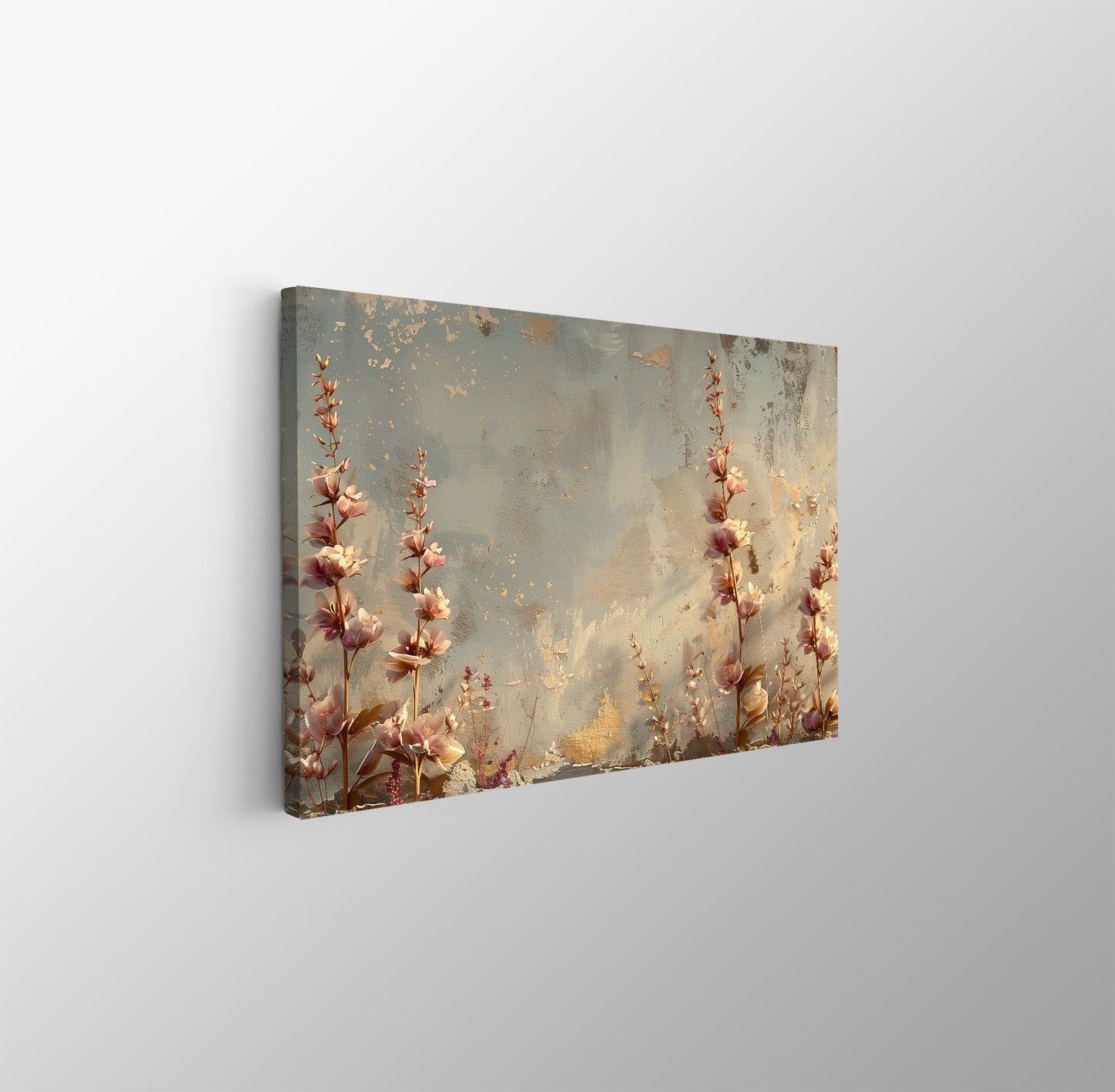 Tablou Canvas flori pastel delicate pe fundal natural realist | The Print Studio