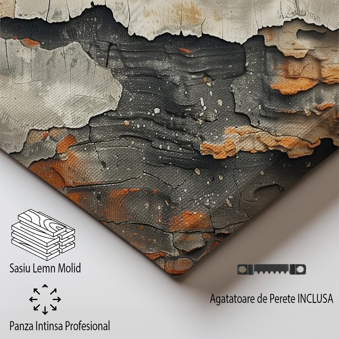 Tablou Canvas straturi nisip portocaliu si gri meditativ | The Print Studio