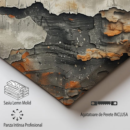 Tablou Canvas straturi nisip portocaliu si gri meditativ | The Print Studio