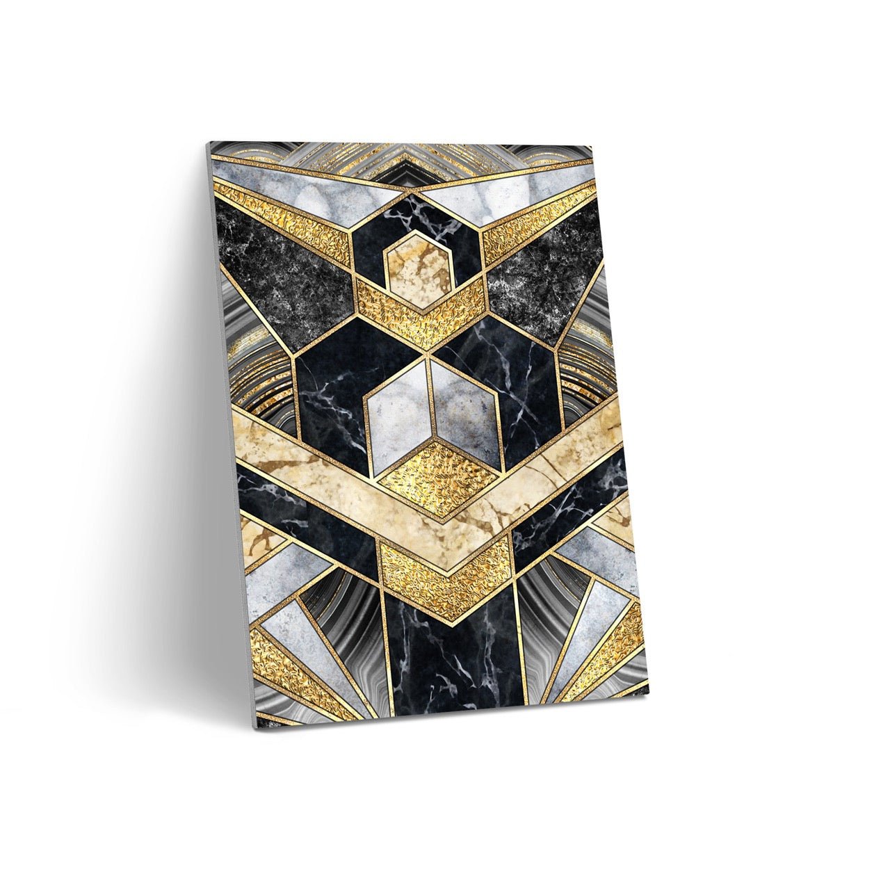 Tablou Canvas Black & Gold Geometric Art Deco Unic