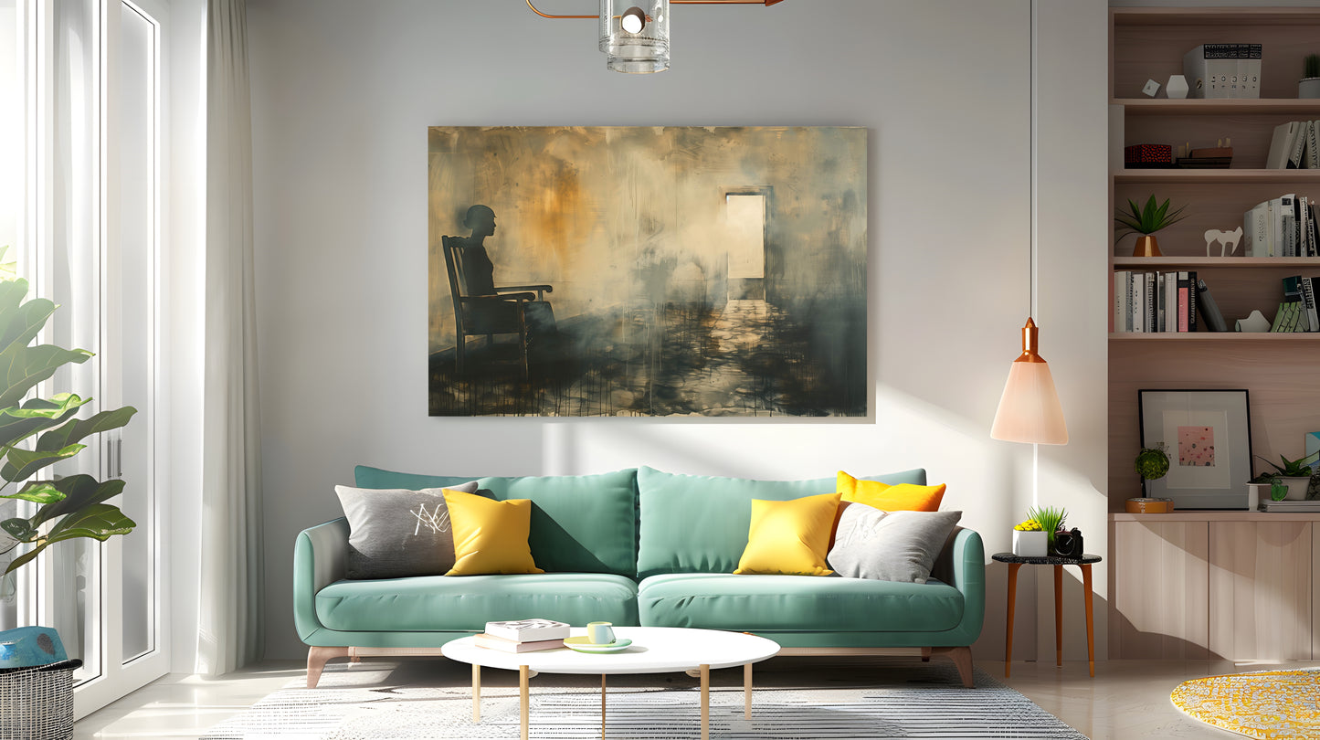Tablou Canvas silueta visatoare si reflexii misterioase abstracte | The Print Studio