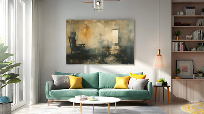 Tablou Canvas silueta visatoare si reflexii misterioase abstracte | The Print Studio