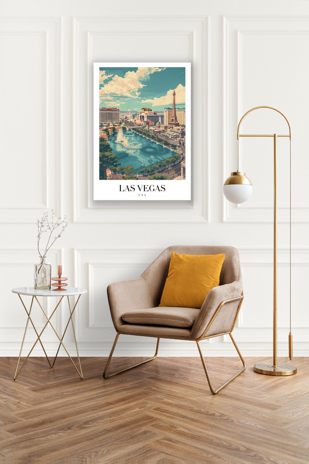 Tablou Canvas Las Vegas cer senin si fantani vibrante | The Print Studio