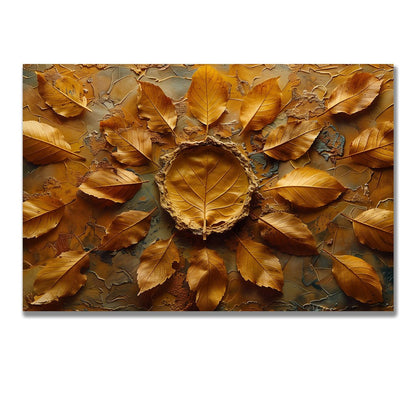 Tablou Canvas frunze tomnatice cu textura naturala abstracta | The Print Studio