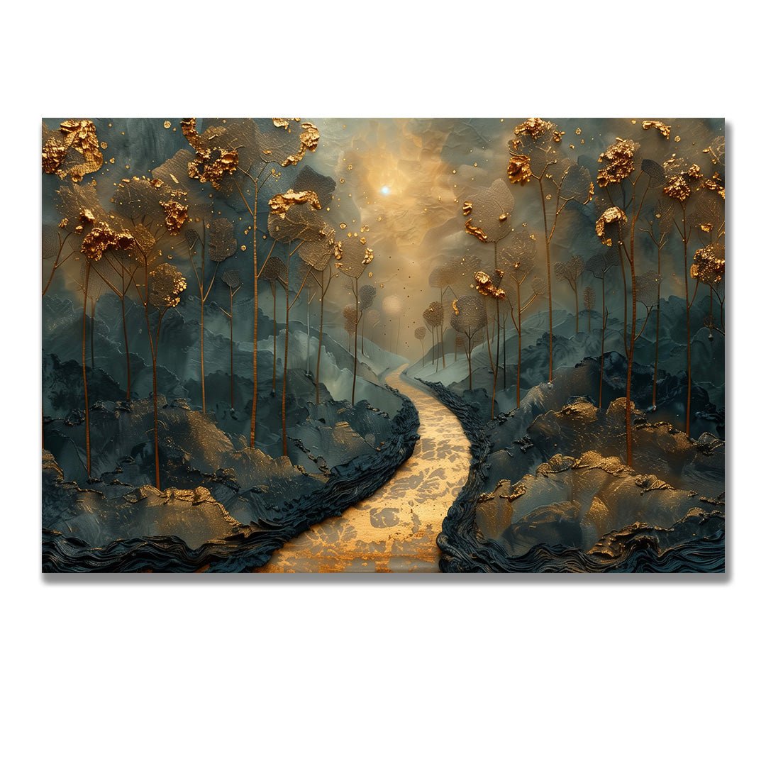 Tablou Canvas Rauri printre paduri aurii de vis | The Print Studio