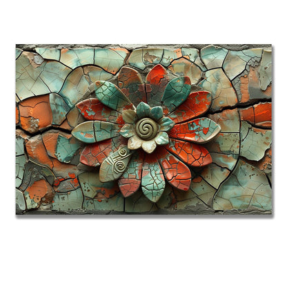 Tablou Canvas floare ceramica colorata textura jucausa | The Print Studio