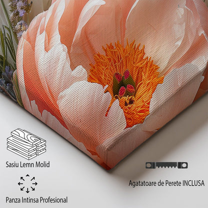 Tablou Canvas buchet pastelat cu lavanda si eucalipt realist | The Print Studio