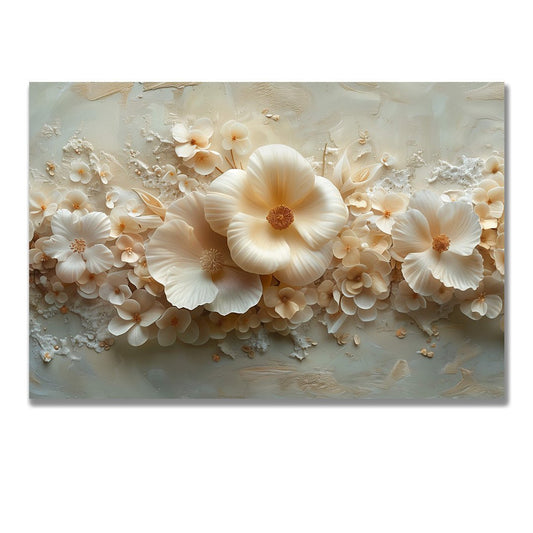 Tablou Canvas flori bej delicate, aranjament floral elegant | The Print Studio