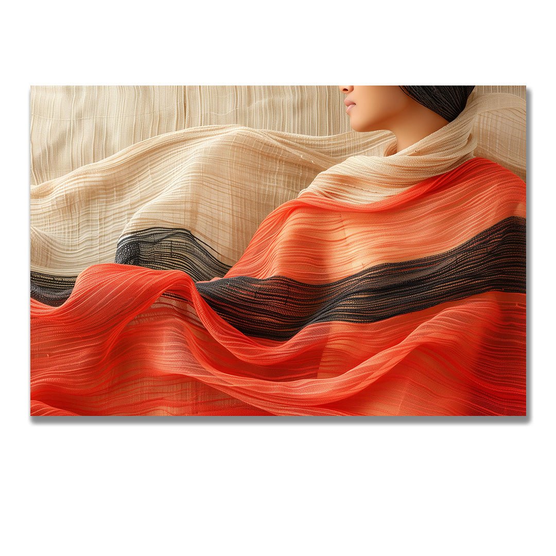 Tablou Canvas eleganta texturilor drapate in culori abstracte | The Print Studio