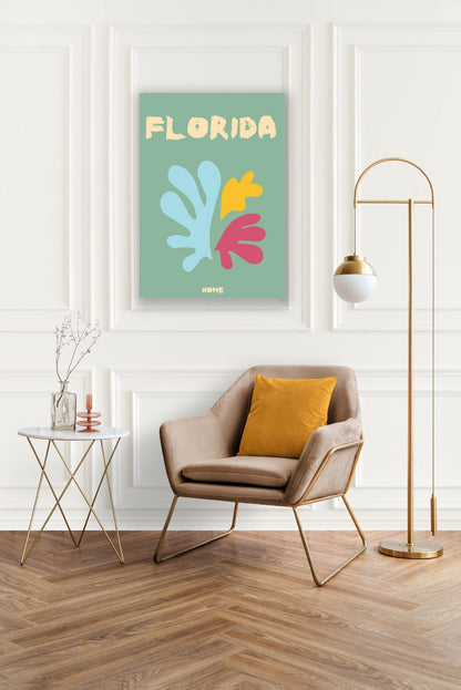 Tablou Canvas Florida culori vibrante si forme moderne abstracte | The Print Studio