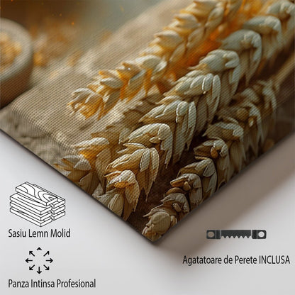 Tablou Canvas spice de grau sub lumina calda si paine rustica | The Print Studio