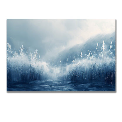 Tablou Canvas peisaj mistic iarba albastra si ape fermecatoare | The Print Studio