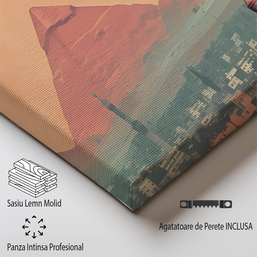 Tablou Canvas piramide Cairo in lumina apusului nostalgic | The Print Studio
