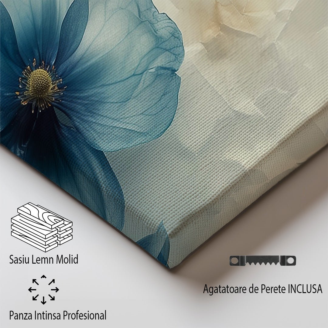 Tablou Canvas floare albastra textura delicata fundal abstract | The Print Studio