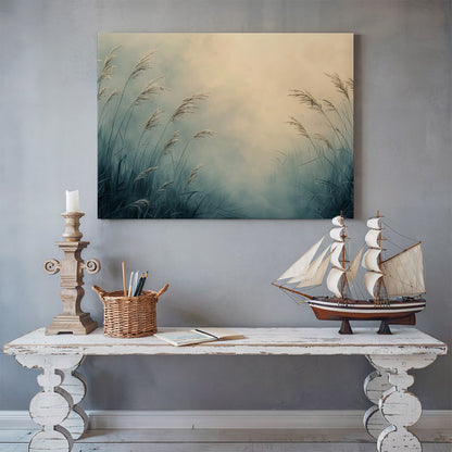 Tablou Canvas iarba leganata sub cerul de apus | The Print Studio