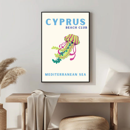 Tablou Canvas meduza vibranta in stil pop-art Cipru | The Print Studio