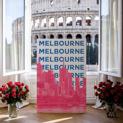 Tablou Canvas Melbourne orizont urban culori vibrante pop-art | The Print Studio