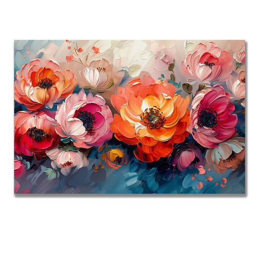 Tablou Canvas flori pastelate vibrante intr-un stil abstract elegant | The Print Studio