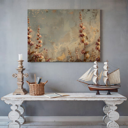 Tablou Canvas flori pastel delicate pe fundal natural realist | The Print Studio