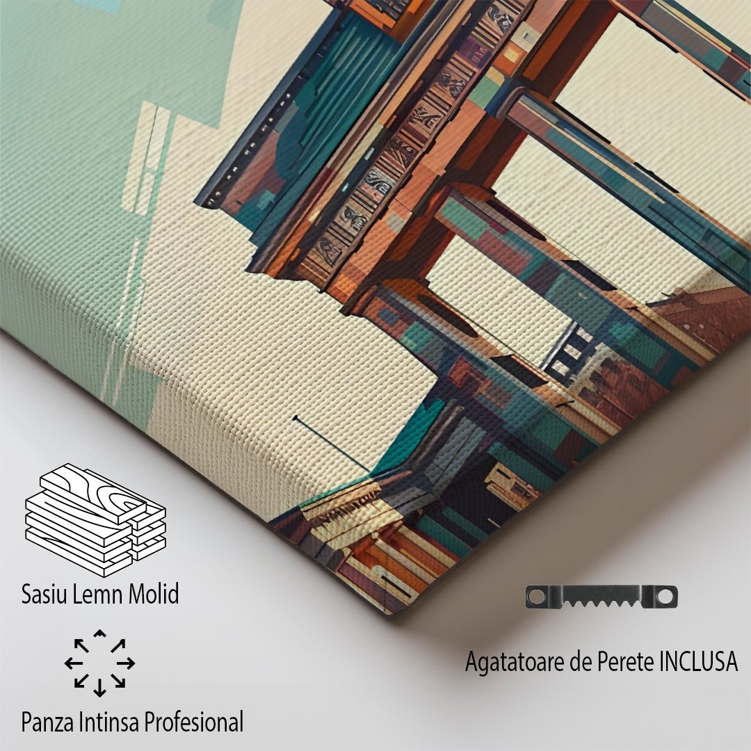 Tablou Canvas Poarta Brandenburg Berlin sub cer senin minimalist | The Print Studio