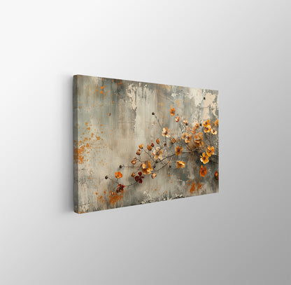 Tablou Canvas ramuri portocalii abstracte in stil Art Nouveau | The Print Studio