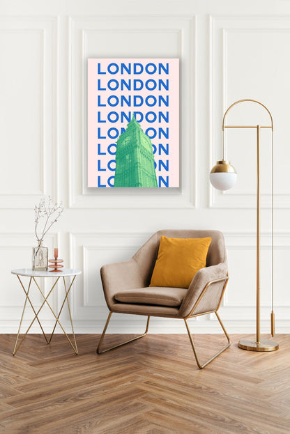Tablou Canvas Big Ben Londra in culori vibrante pop-art | The Print Studio