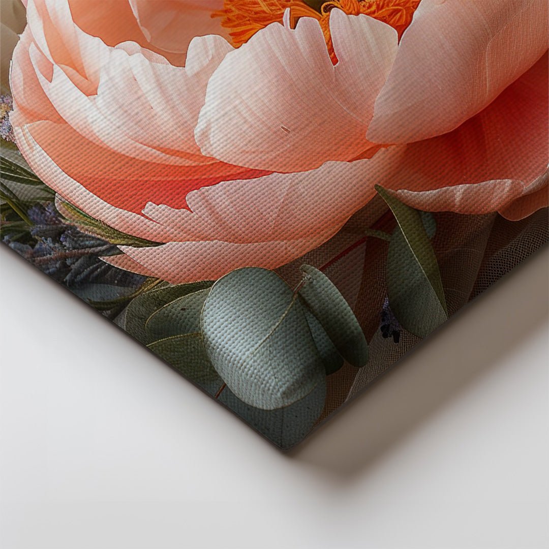 Tablou Canvas buchet pastelat cu lavanda si eucalipt realist | The Print Studio