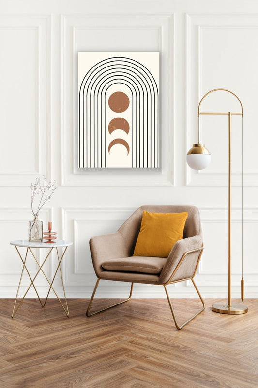 Tablou Canvas Minimalist Armonie Abstractă cu Semilune